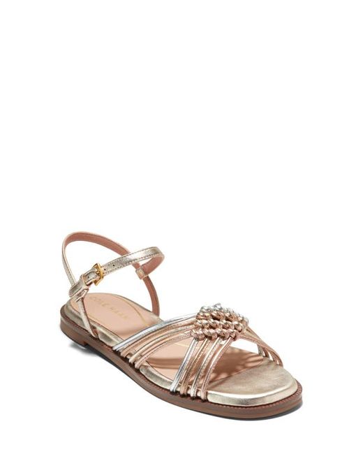 Cole Haan Jitney Knot Ankle Strap Sandal Soft Gold/Rose