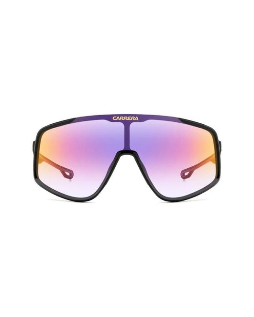 Carrera Festival 99mm Oversize Shield Sunglasses Black/Multilayer Viol