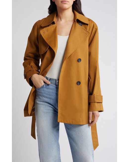 Avec Les Filles Relaxed Belted Twill Trench Coat