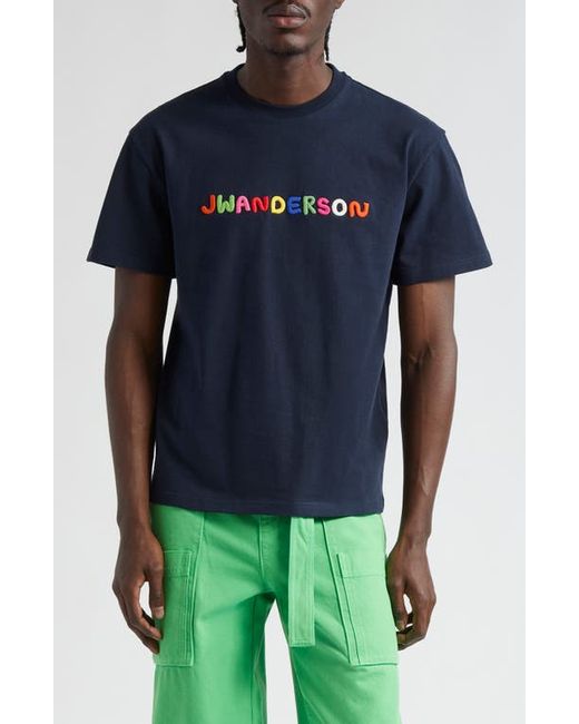 J.W.Anderson Logo Embroidered Cotton T-Shirt