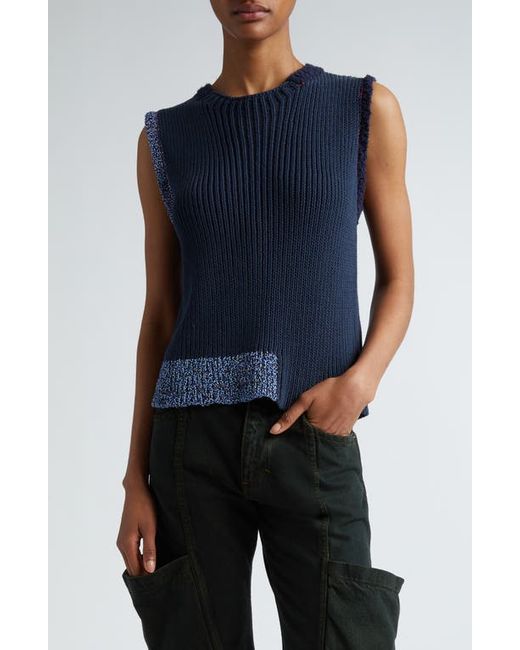 Eckhaus Latta Cinder Cotton Blend Sleeveless Sweater