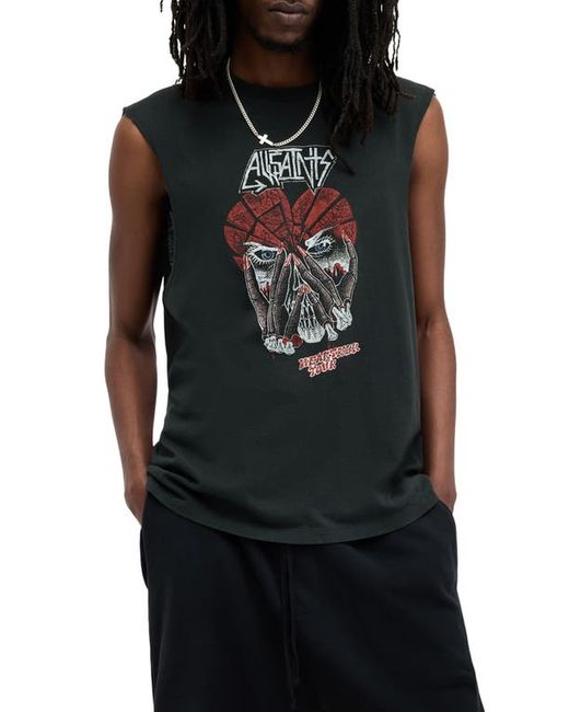 AllSaints Amortis Graphic Muscle Tee