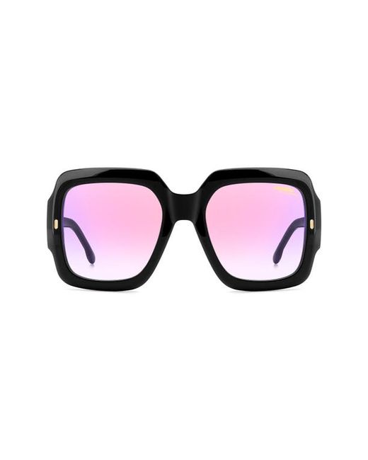 Carrera 54mm Square Sunglasses Black/Multilayer Viol