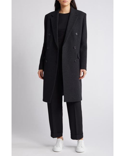 Theory Double Breasted Wool Blend Coat