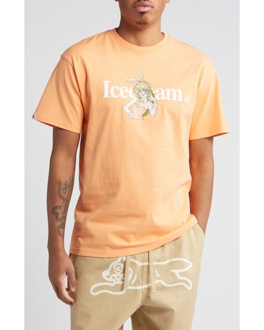 Icecream Running Dog Glasses Cotton Graphic T-Shirt