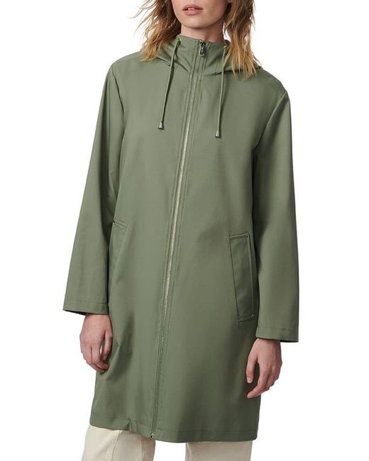 Bernardo Water Resistant Hooded Long Raincoat