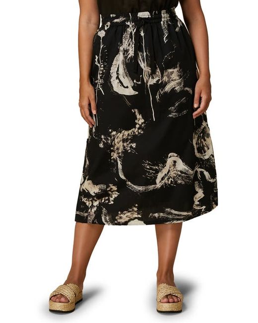 Marina Rinaldi Manuele Organic Cotton Poplin Midi Skirt