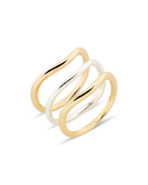 Madewell Set of 3 Wavy Stackable Rings