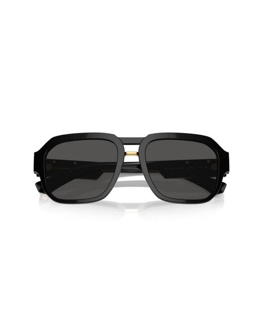 Dolce & Gabbana 56mm Pilot Sunglasses