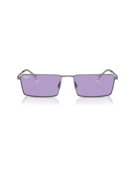 Ray-Ban Emy 59mm Tinted Rectangular Sunglasses