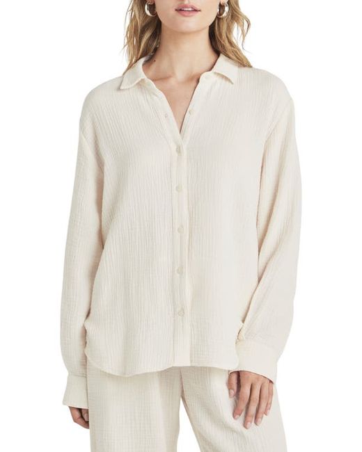 Splendid Adele Oversize Cotton Gauze Button-Up Shirt