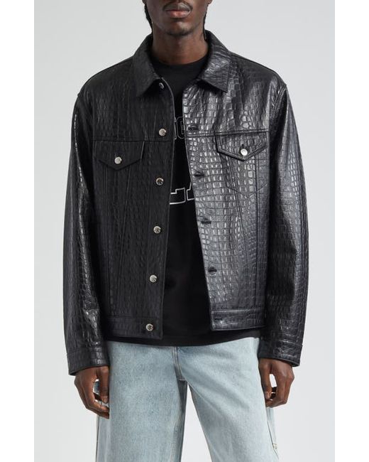 Noon Goons Bragging Rights Croc Embossed Leather Jacket