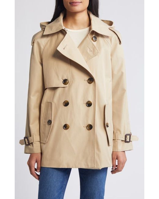London Fog Double Breasted Belted Water Repellent Raincoat