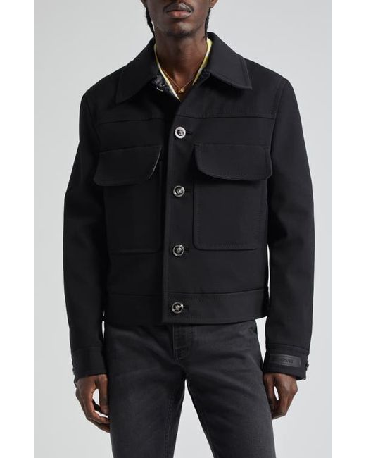 Versace Wool Blend Blouson Jacket