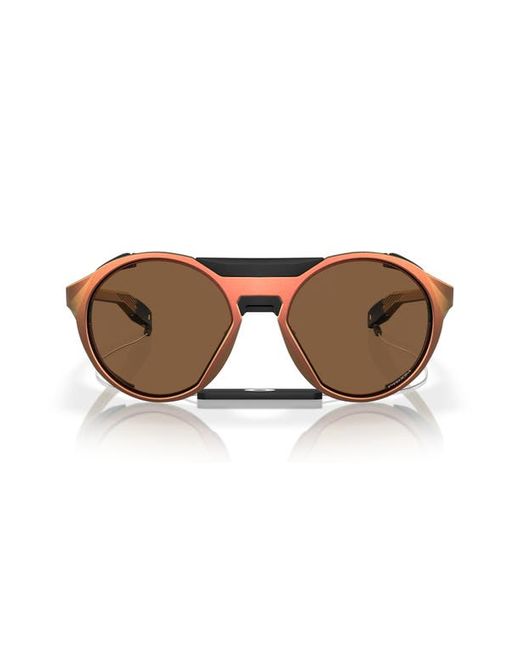 Oakley Clifden 54mm Mirrored Prizm Round Sunglasses