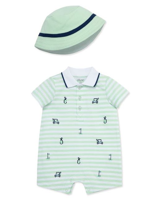Little Me Golf Romper Hat Set