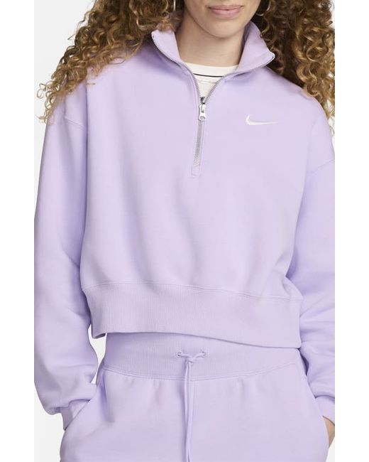 Nike Sportswear Phoenix Fleece Crop Sweatshirt Violet Mist/Sail