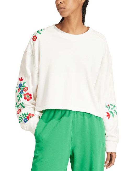 Adidas Floral Embroidered Sweatshirt