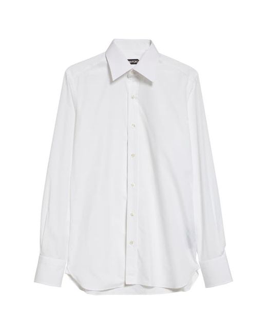Tom Ford Slim Fit Solid Cotton Poplin Button-Up Shirt