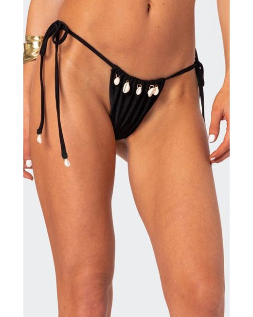 Edikted Puka Charm Side Tie Bikini Bottoms