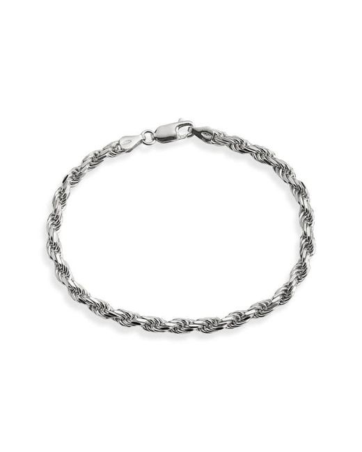 Argento Vivo Sterling Silver Rope Chain Bracelet