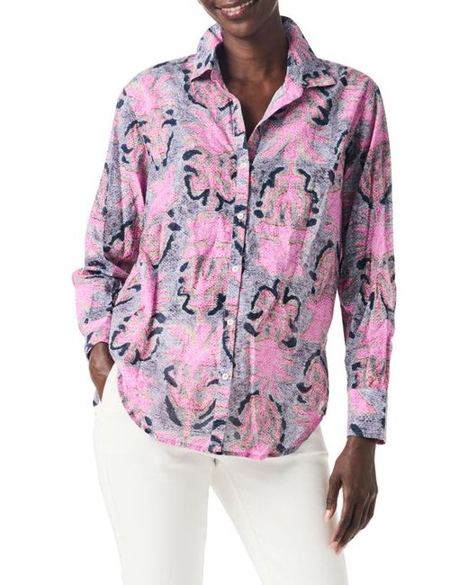 Nic+Zoe Petal Patch Relaxed Cotton Button-Up Shirt