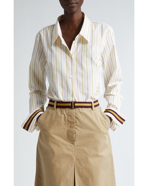 Dries Van Noten Celina Stripe Cotton Button-Up Shirt