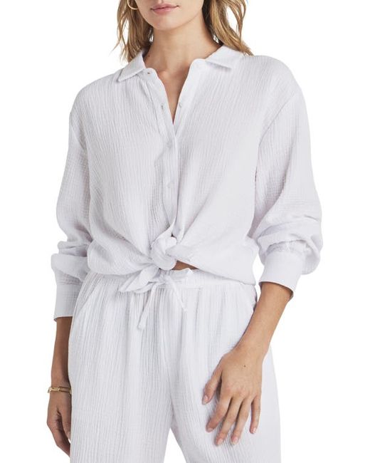 Splendid Adele Oversize Cotton Gauze Button-Up Shirt