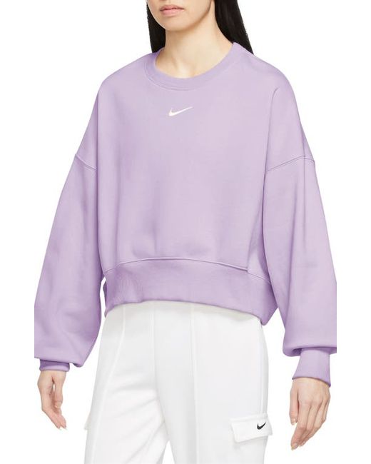 Nike Phoenix Fleece Crewneck Sweatshirt Violet Mist/Sail