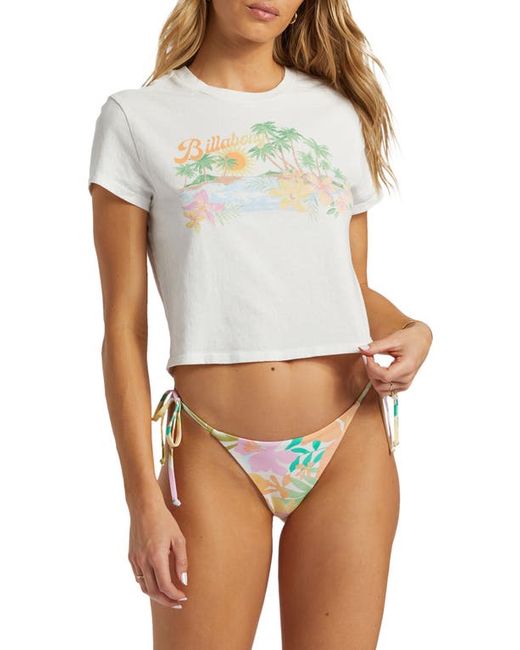 Billabong By the Sea Cotton Graphic Crop T-Shirt