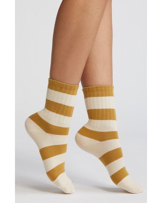 Casa Clara Stripe Combed Cotton Crew Socks