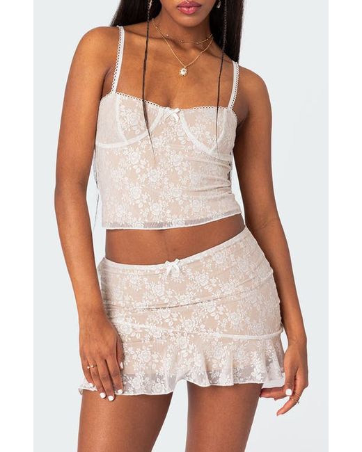 Edikted Maria Floral Lace Corset Camisole