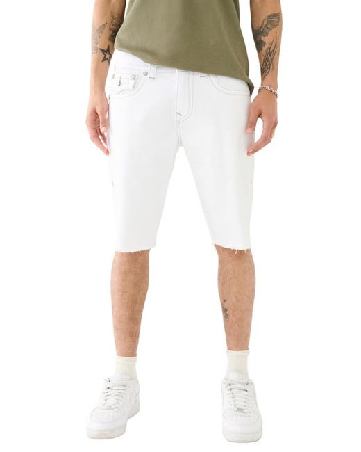 True Religion Brand Jeans Ricky Flap Raw Hem Denim Shorts