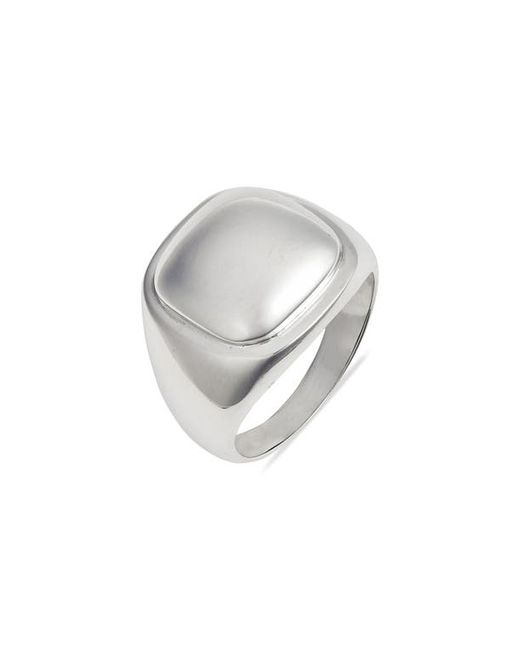 Argento Vivo Sterling Silver Domed Cushion Ring