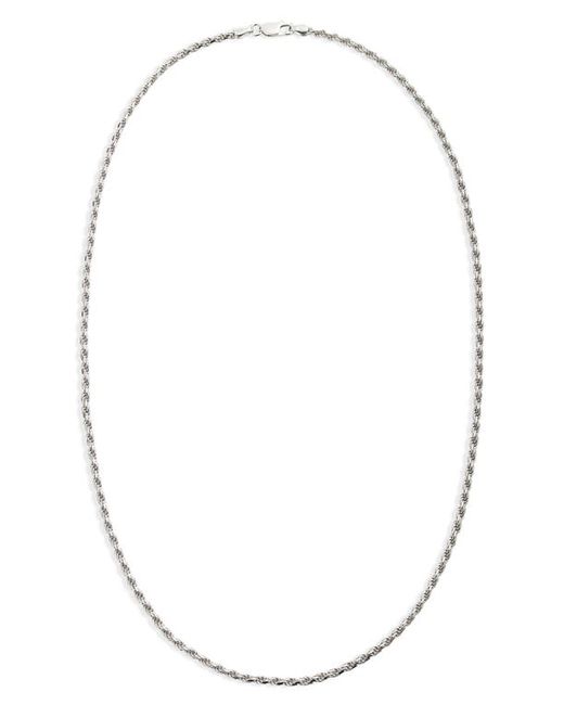 Argento Vivo Sterling Silver Rope Chain Necklace