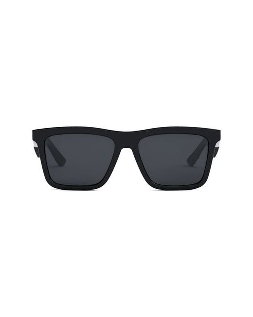 Dior DiorB27 S1I 56mm Geometric Sunglasses Shiny Smoke