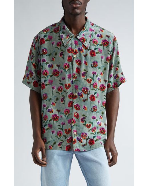 Séfr Noam Floral Short Sleeve Button-Up Shirt