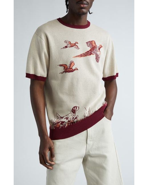 Beams Jacquard Knit T-Shirt