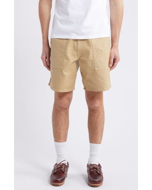 Foret Sienna Check Textured Organic Cotton Ripstop Shorts