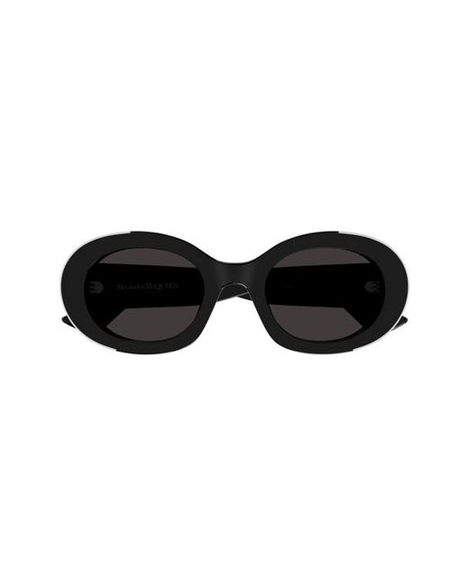 Alexander McQueen 51mm Oval Sunglasses