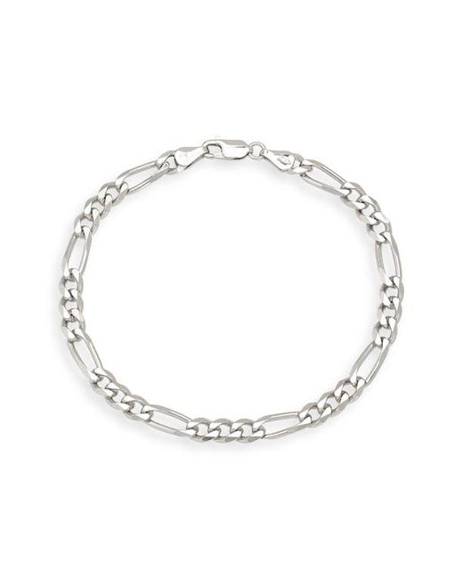 Argento Vivo Sterling Silver Figaro Chain Bracelet