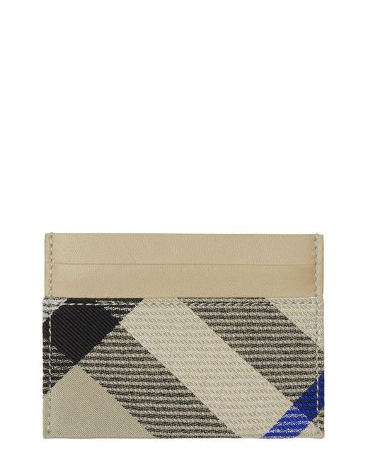 Burberry Check Canvas Leather Card Case