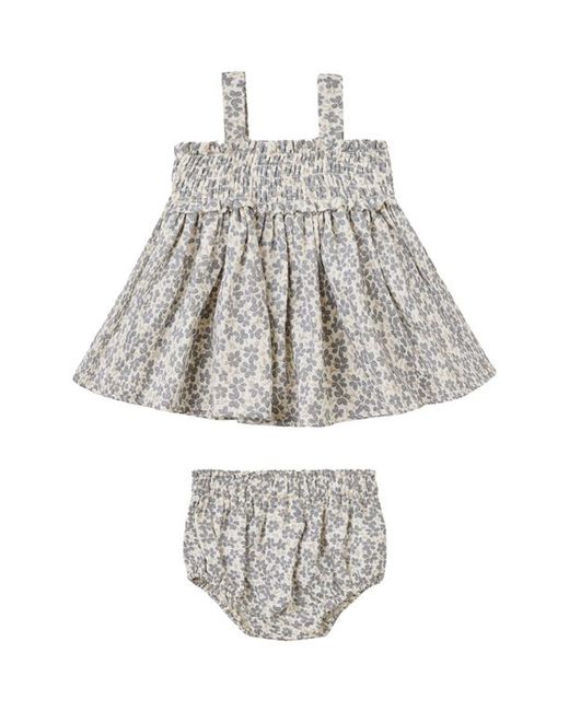 Quincy Mae Mae Smocked Organic Cotton Top Bloomers Set