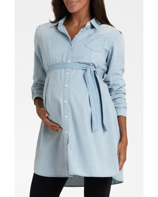 Séraphine Long Sleeve Maternity Shirtdress
