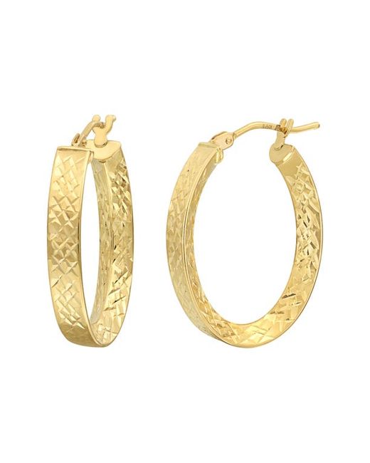 Bony Levy 14K Gold Textured Hoop Earrings