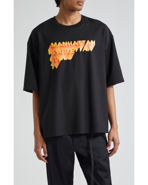 4Sdesigns Manhattan Cable TV Wool Graphic T-Shirt