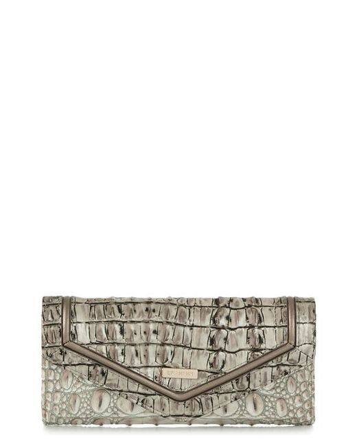 Brahmin Veronica Melbourne Croc Embossed Leather Envelope Wallet