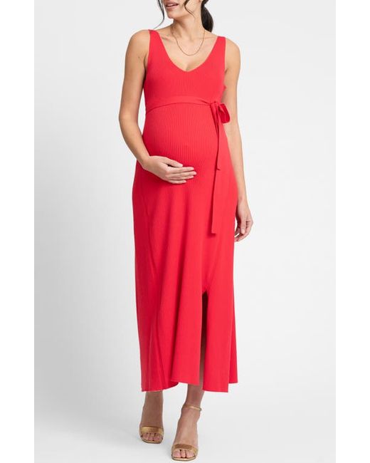 Séraphine Rib Maternity/Nursing Midi Sweater Dress