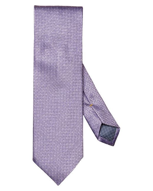 Eton Tonal Geometric Pattern Silk Tie