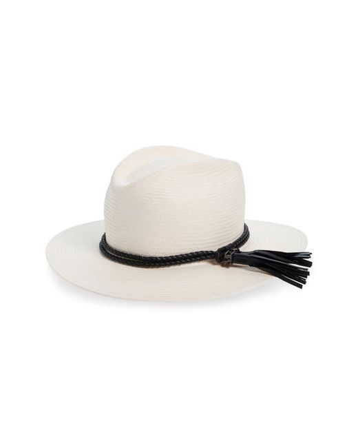 Max Mara Elfi Tassel Straw Boater Hat